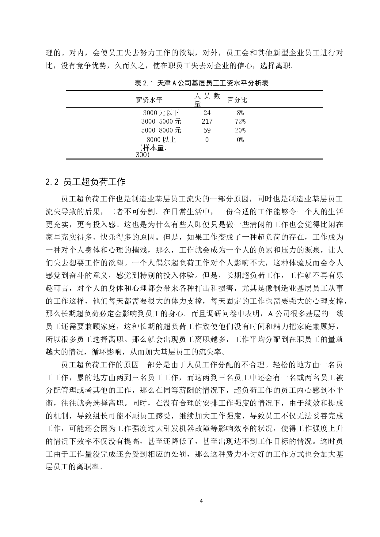 制造业基层员工流失问题及对策--以天津A公司为例-11294字.docx 第7页