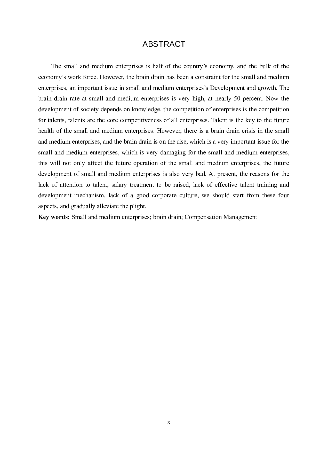 中小型企业人才流失问题及对策-以H县为例-9163字.docx 第2页