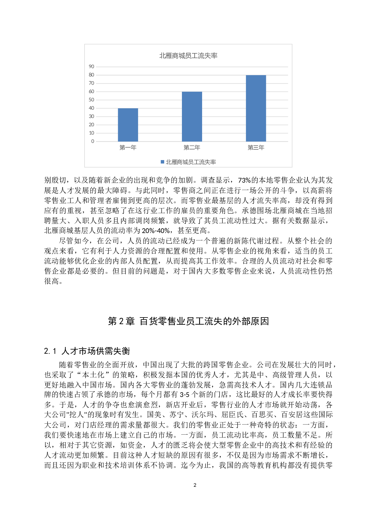 百货零售业员工流失问题及对策&mdash;&mdash;以承德围场北雁商城为例-11794字.docx 第5页