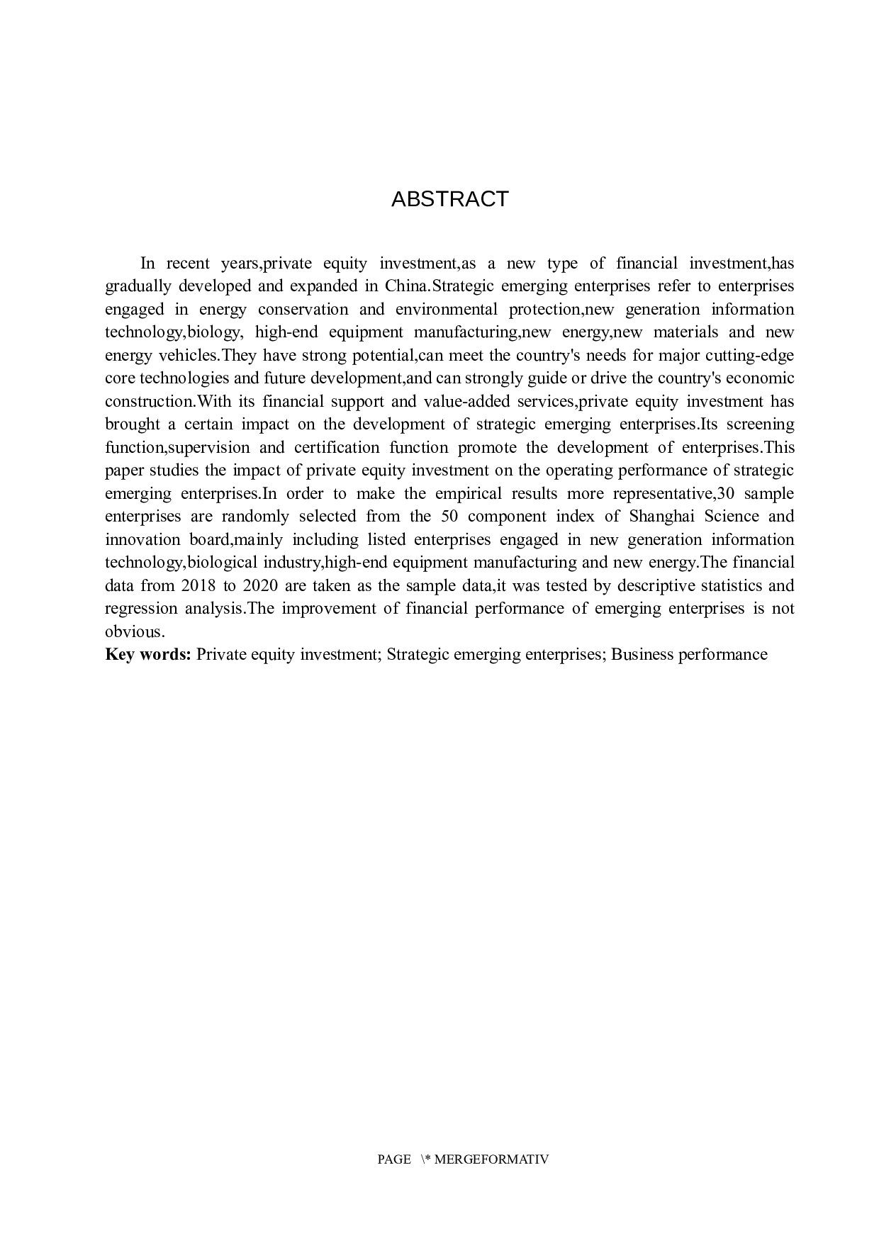 私募股权投资对战略性新兴企业经营绩效的影响-14108字.docx 第2页