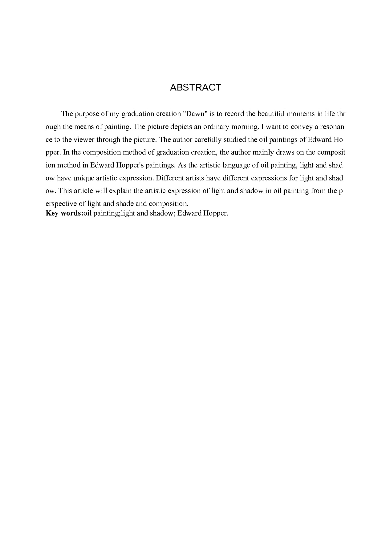 毕业创作《晨曦》的论述报告-4905字.doc 第2页