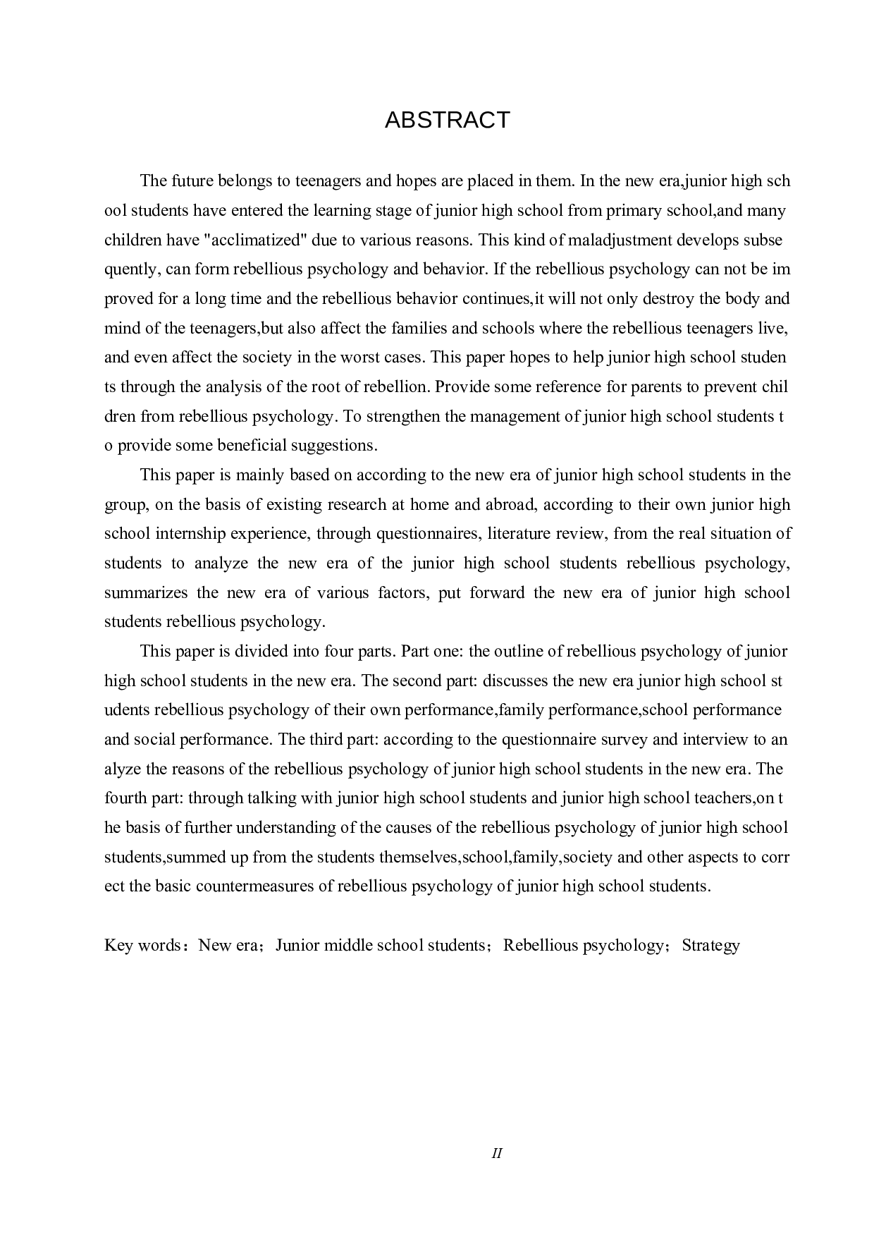 新时代初中生叛逆心理研究&mdash;&mdash;以保定市百花中学为例-14558字.docx 第3页