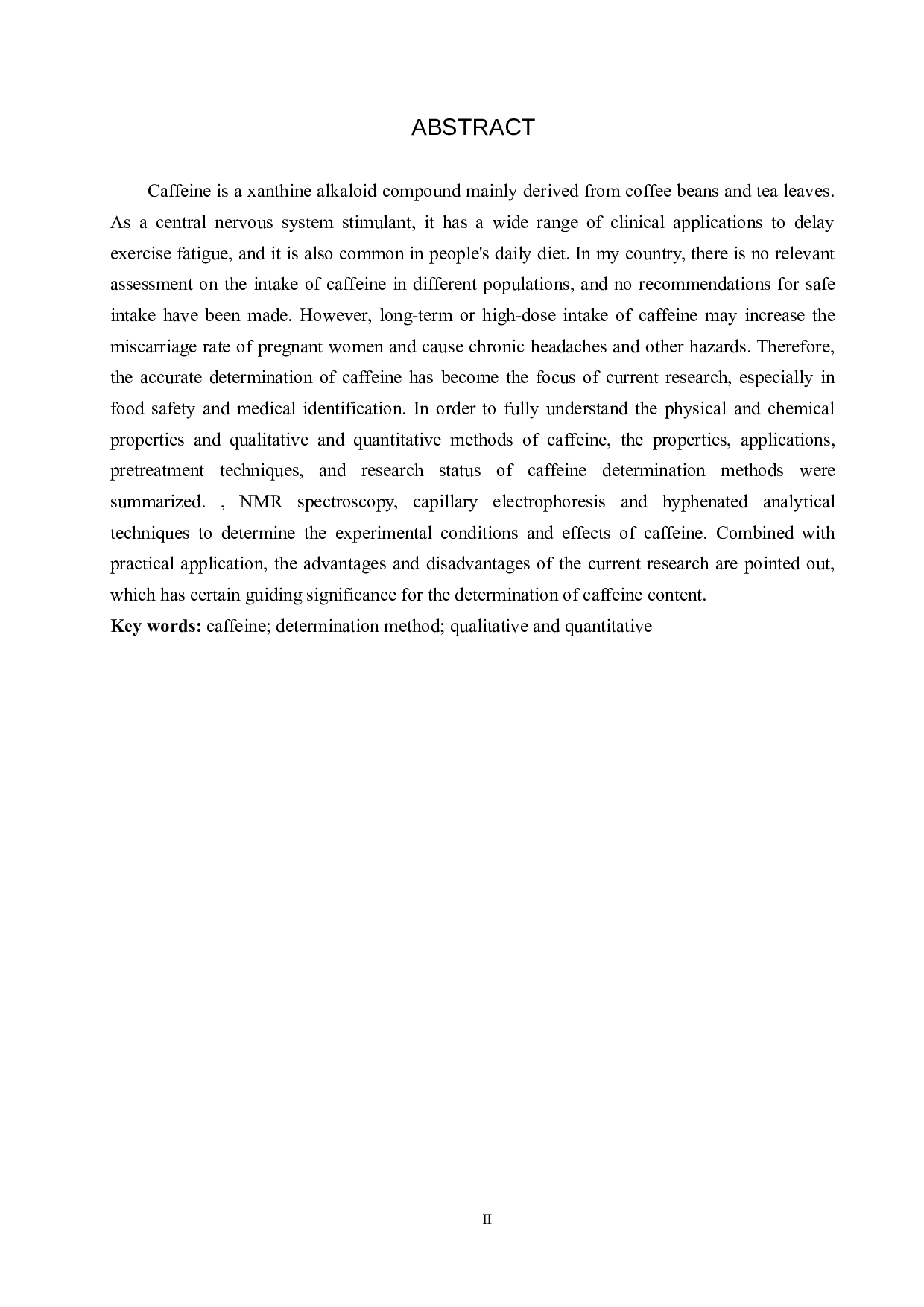 咖啡因测定方法的研究进展-9562字.docx 第2页