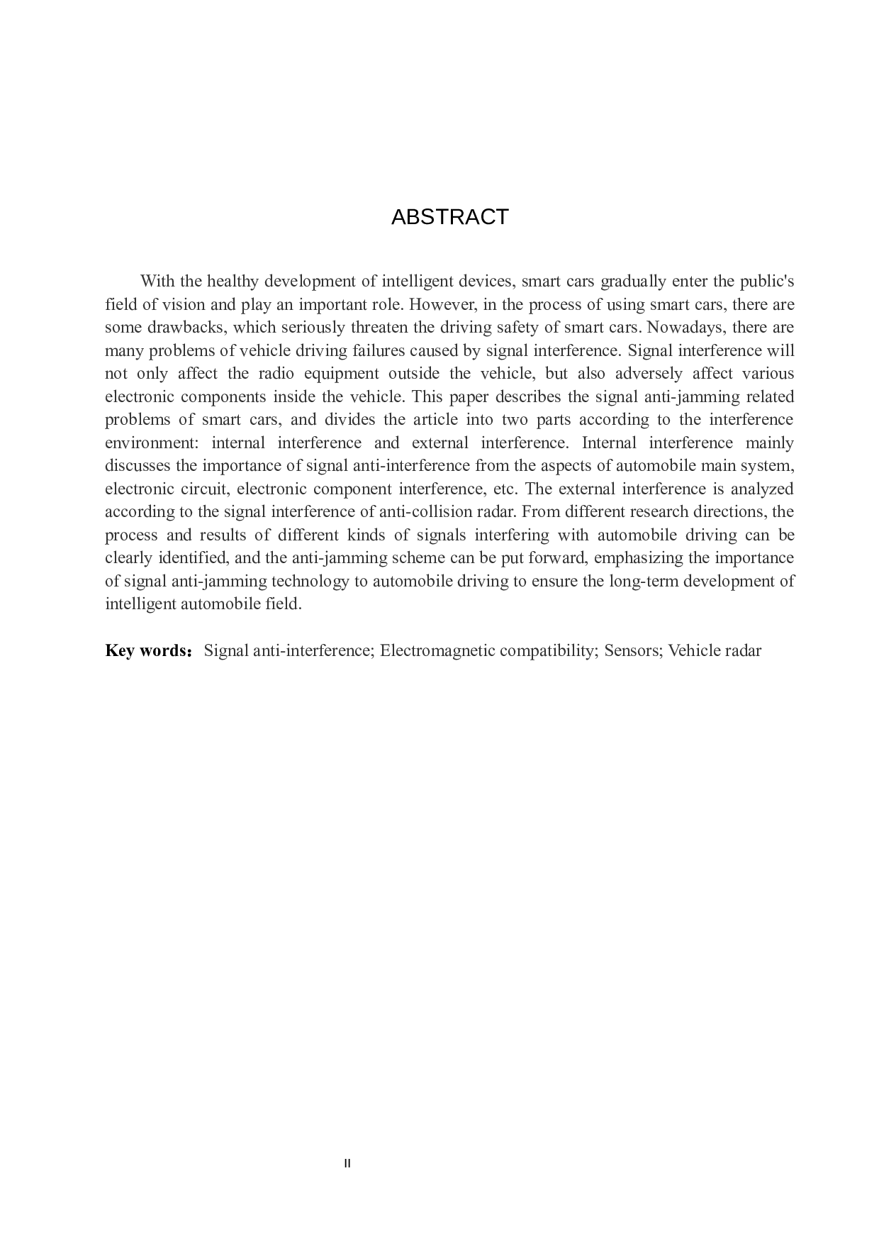 信号抗干扰技术在智能汽车驾驶系统中的必要性研究-8285字.docx 第2页