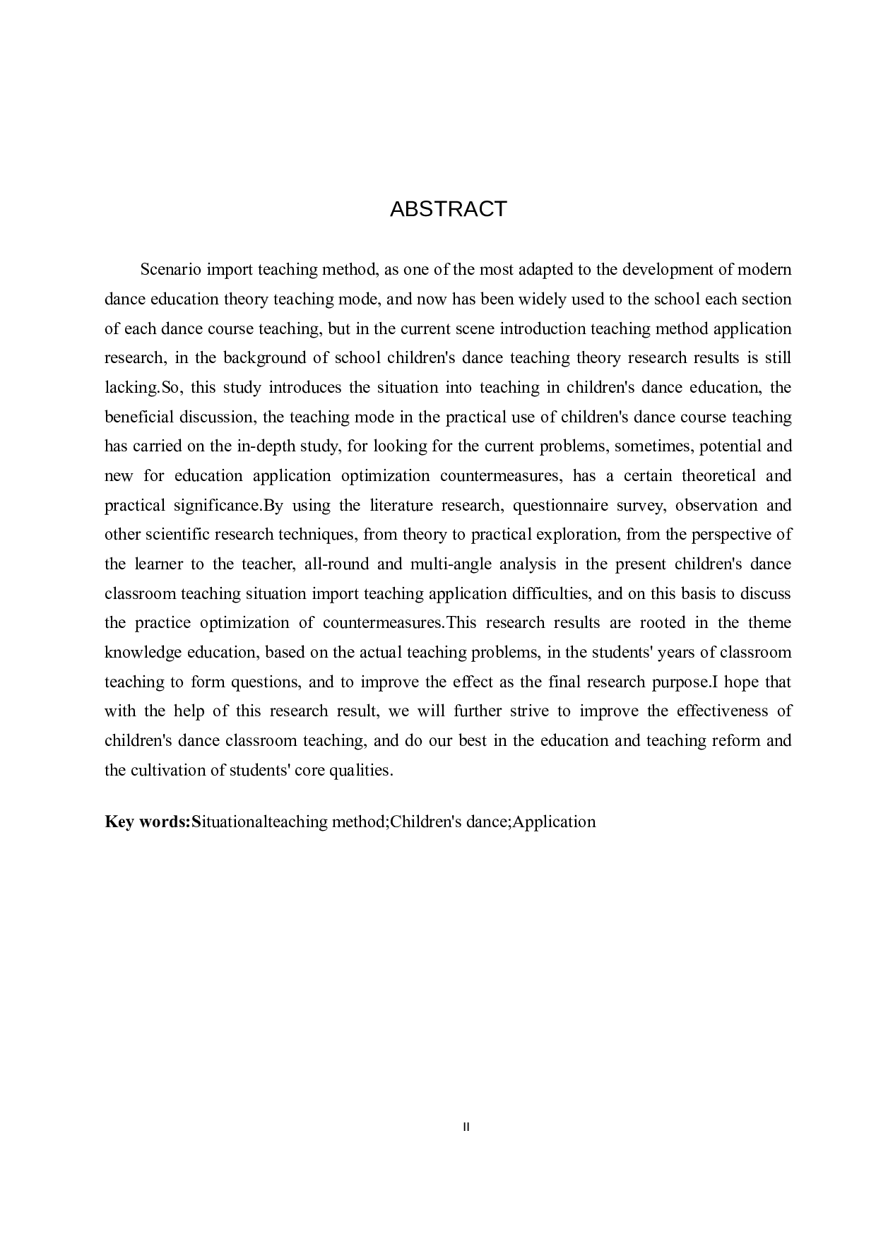浅谈情景导入教学法在少儿舞蹈教学中的应用-10281字.doc 第3页