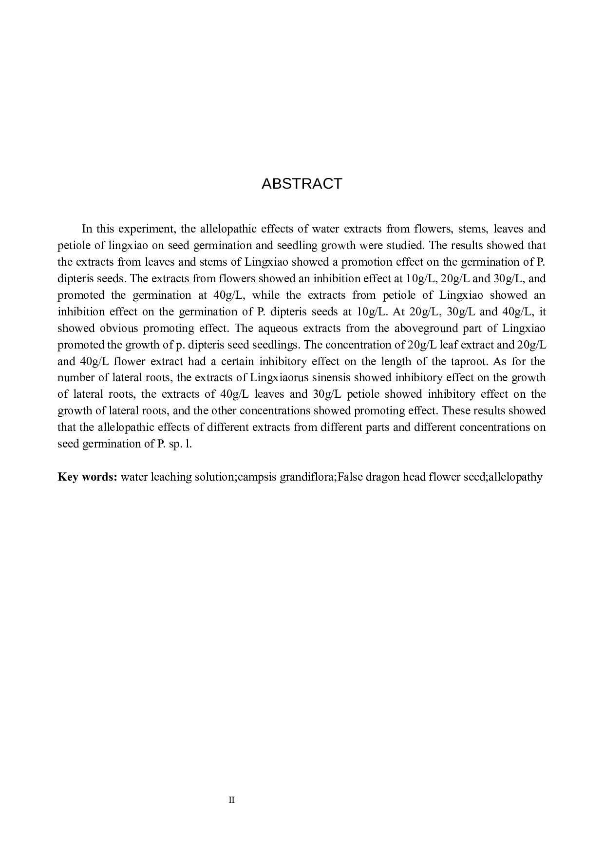 凌霄地上部分水浸液对假龙头花种子萌发的化感作用-8719字.docx 第2页