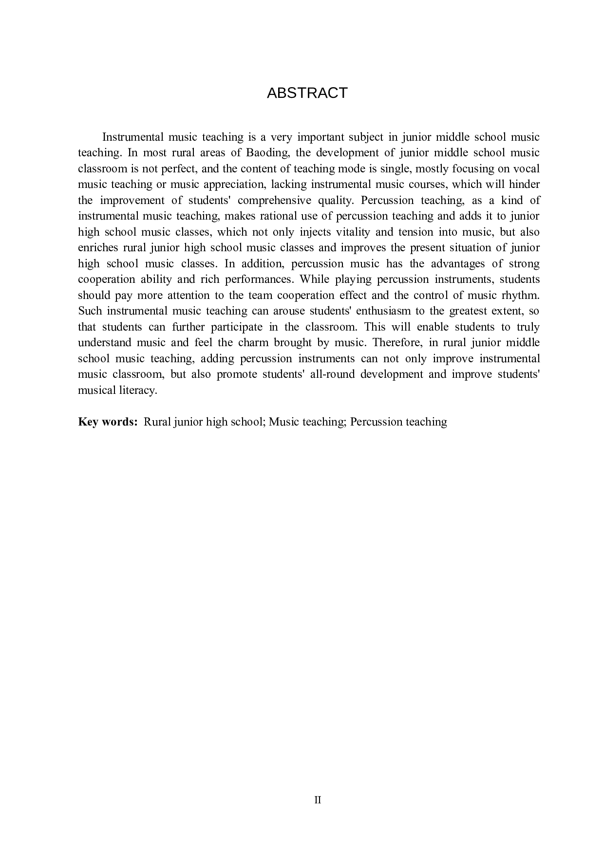 打击乐在保定农村初中音乐教学中的应用-8695字.doc 第2页