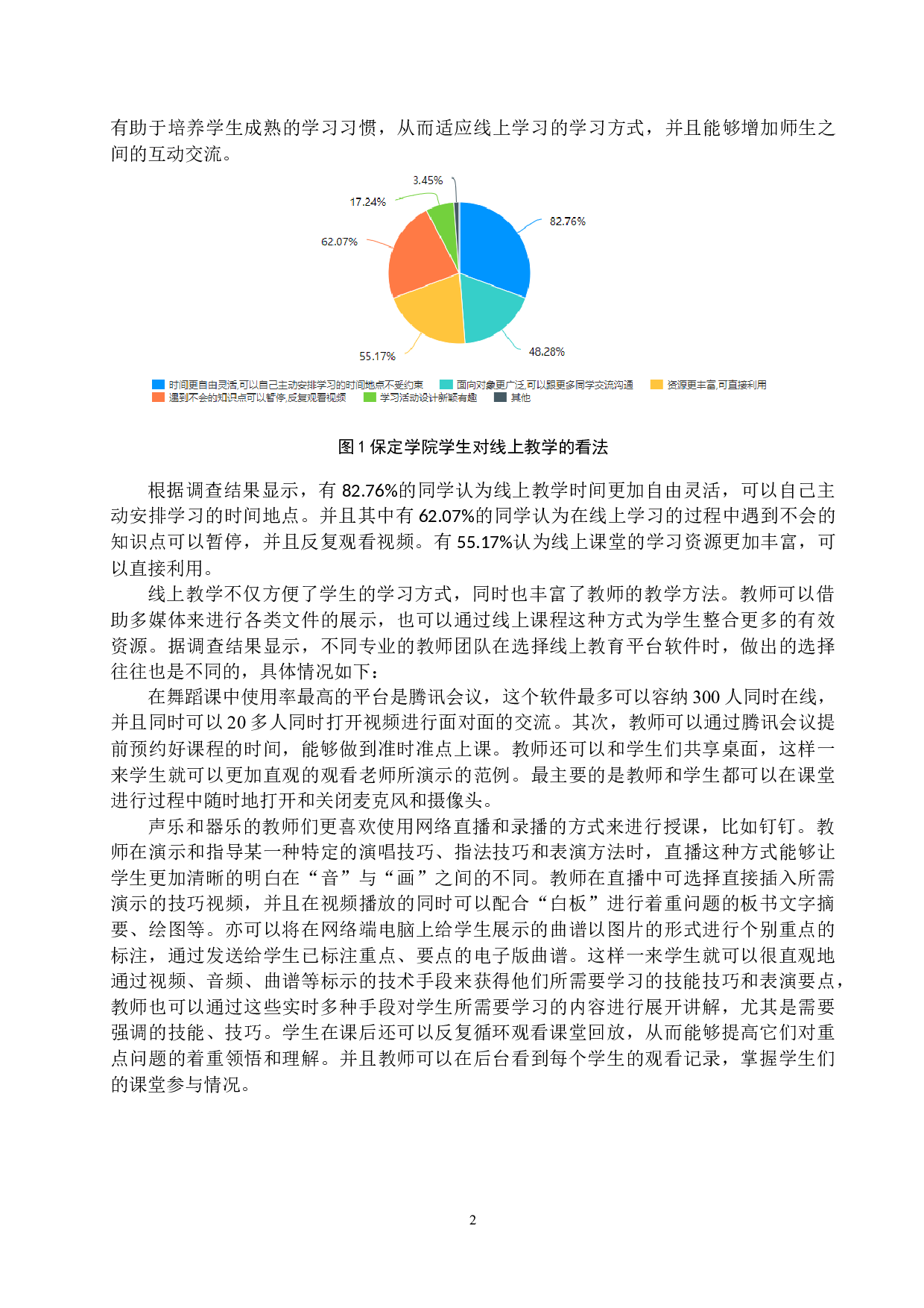 保定学院音乐舞蹈学院本科生线上技能课学习现状及解决方案-11159字.docx 第5页