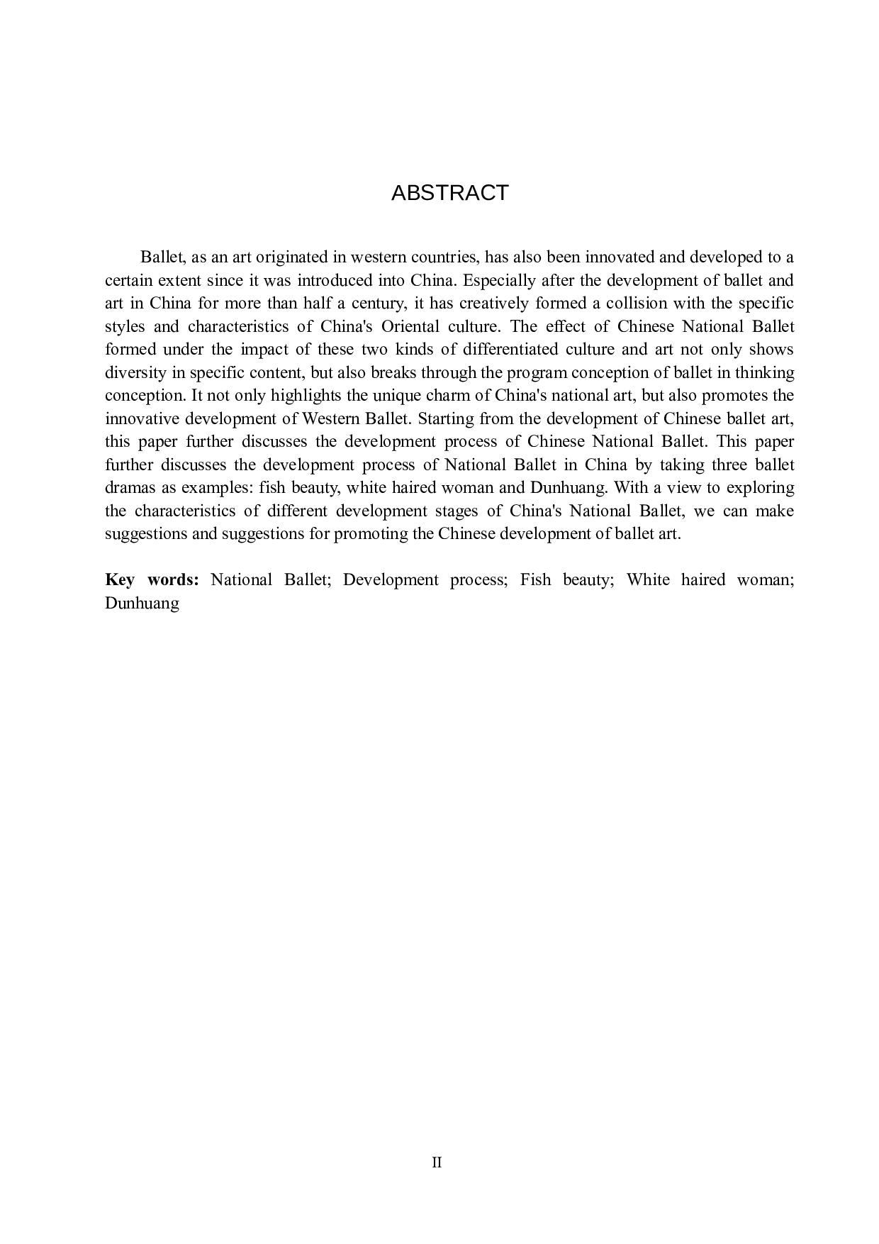 浅谈我国民族芭蕾舞剧的发展进程--以《鱼美人》、《白毛女》、《敦煌》为例-8987字.doc 第2页