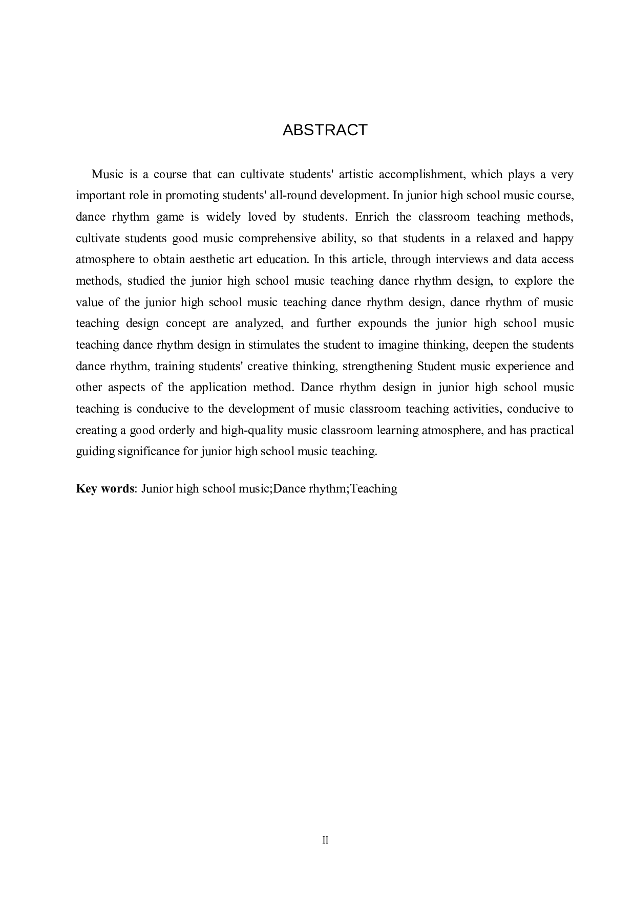 浅谈初中音乐教学中的舞蹈律动设计-10642字.doc 第2页