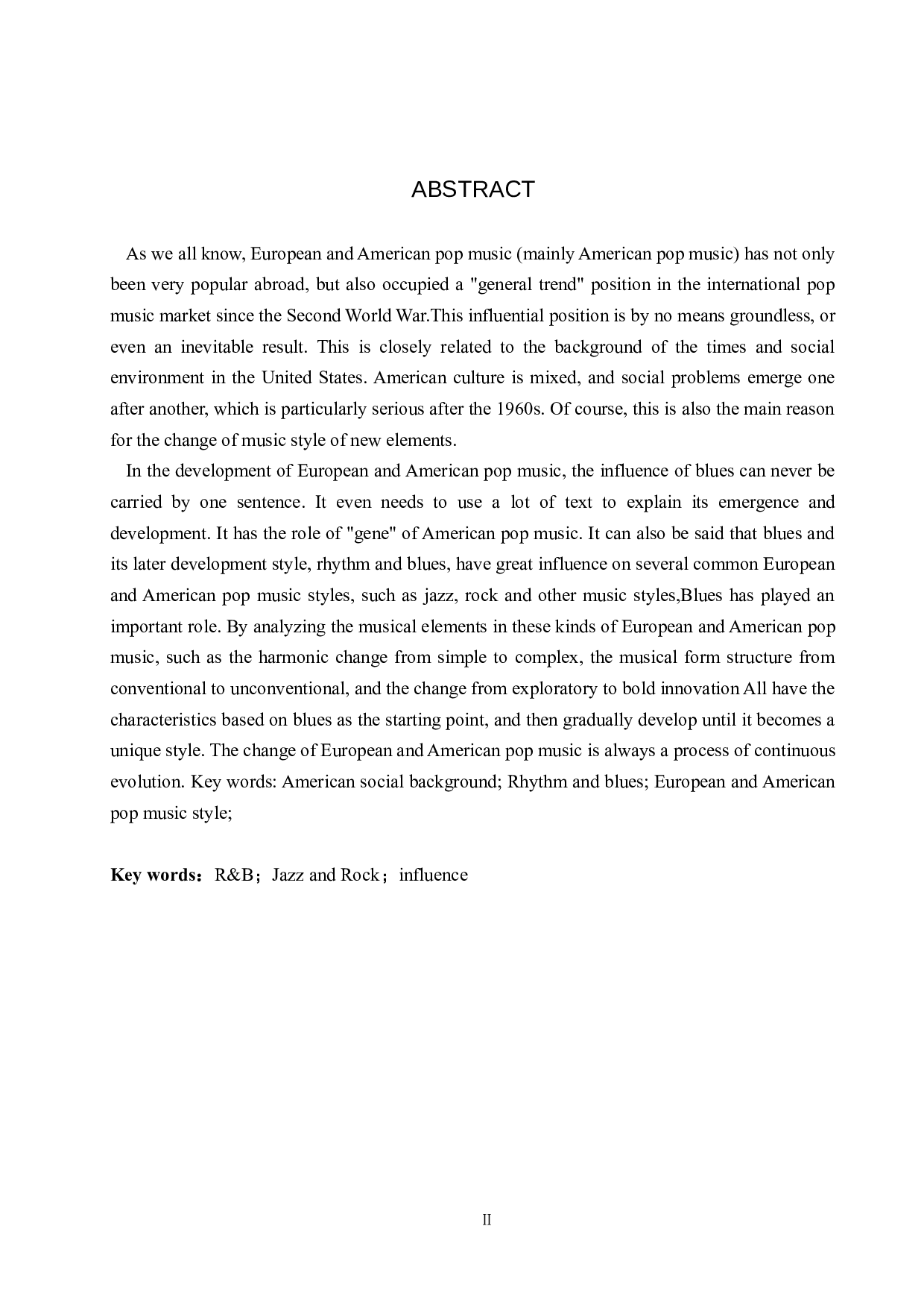 节奏布鲁斯（R&B）对欧美流行音乐风格的影响-8479字.docx 第2页