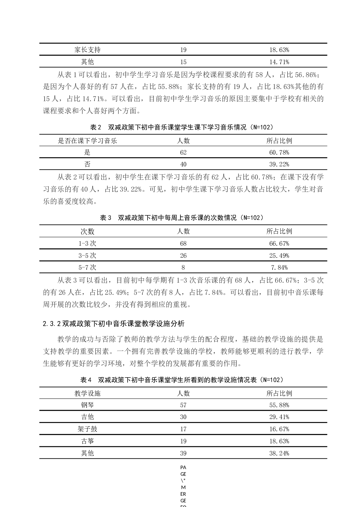 双减政策下初中音乐课堂教学现状的调查研究-8672字.docx 第7页