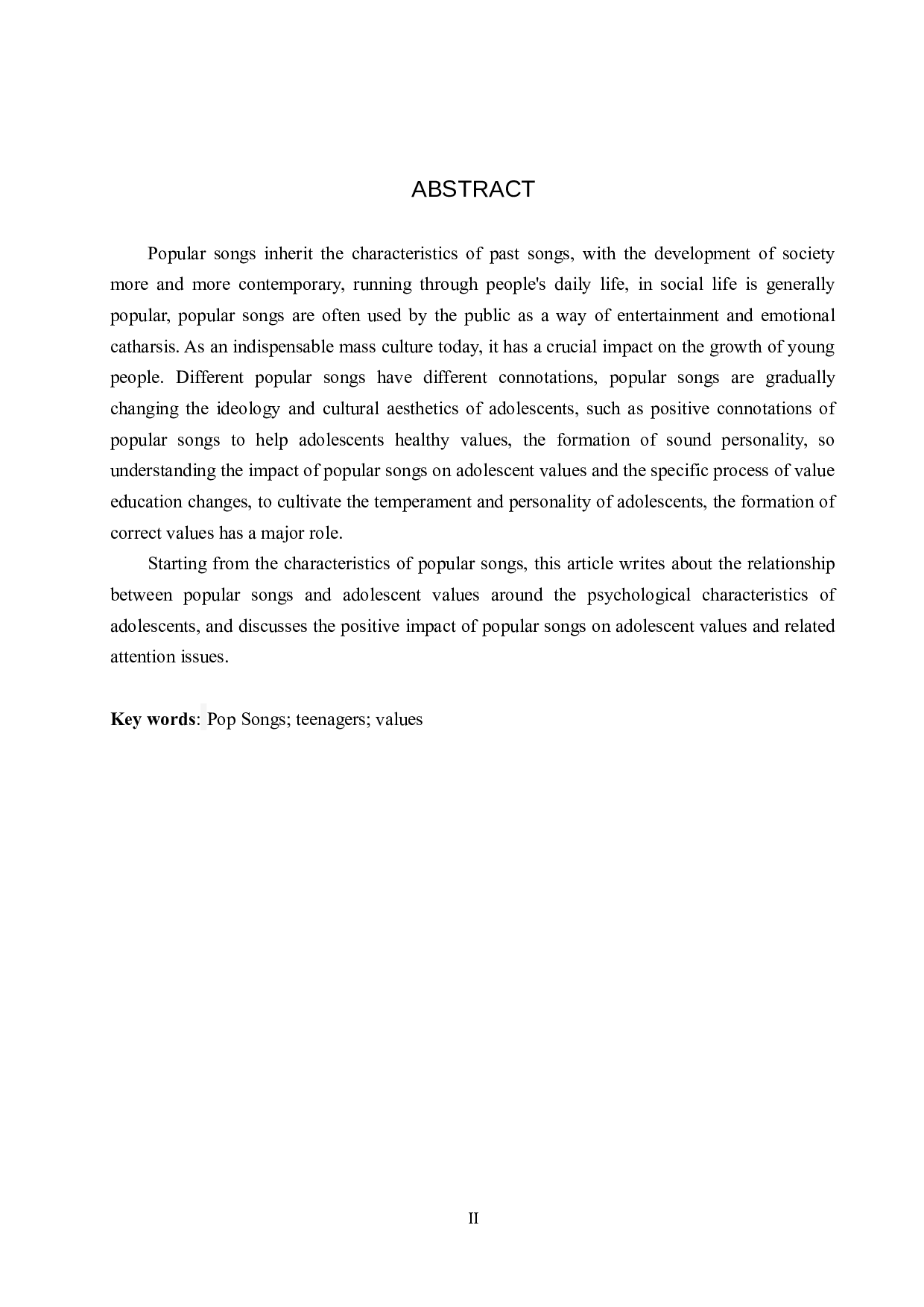 浅谈当代流行歌曲对青少年价值观的影响-8037字.docx 第2页