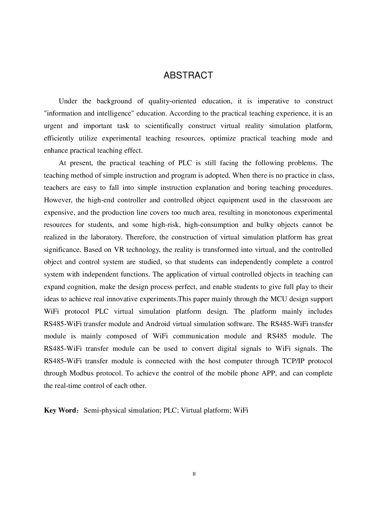 支持WiFi协议的PLC虚拟仿真平台设计-17244字.pdf 第2页