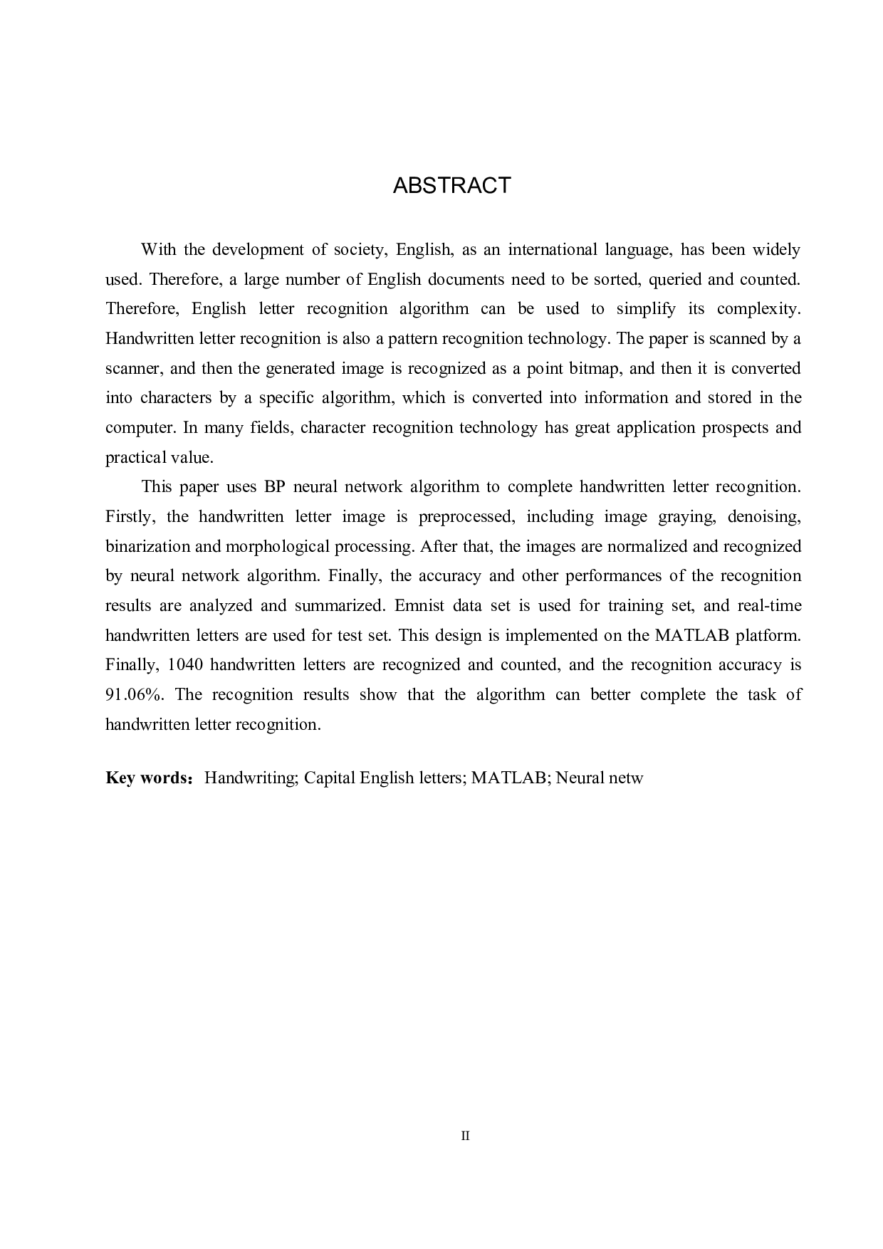 基于图像处理的手写字母识别算法研究-17306字.pdf 第2页