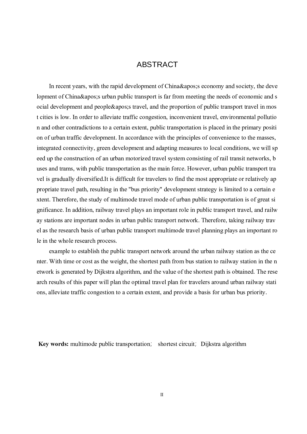 基于铁路出行的城市公共交通多模式出行路径规划研究-20683字.docx 第2页