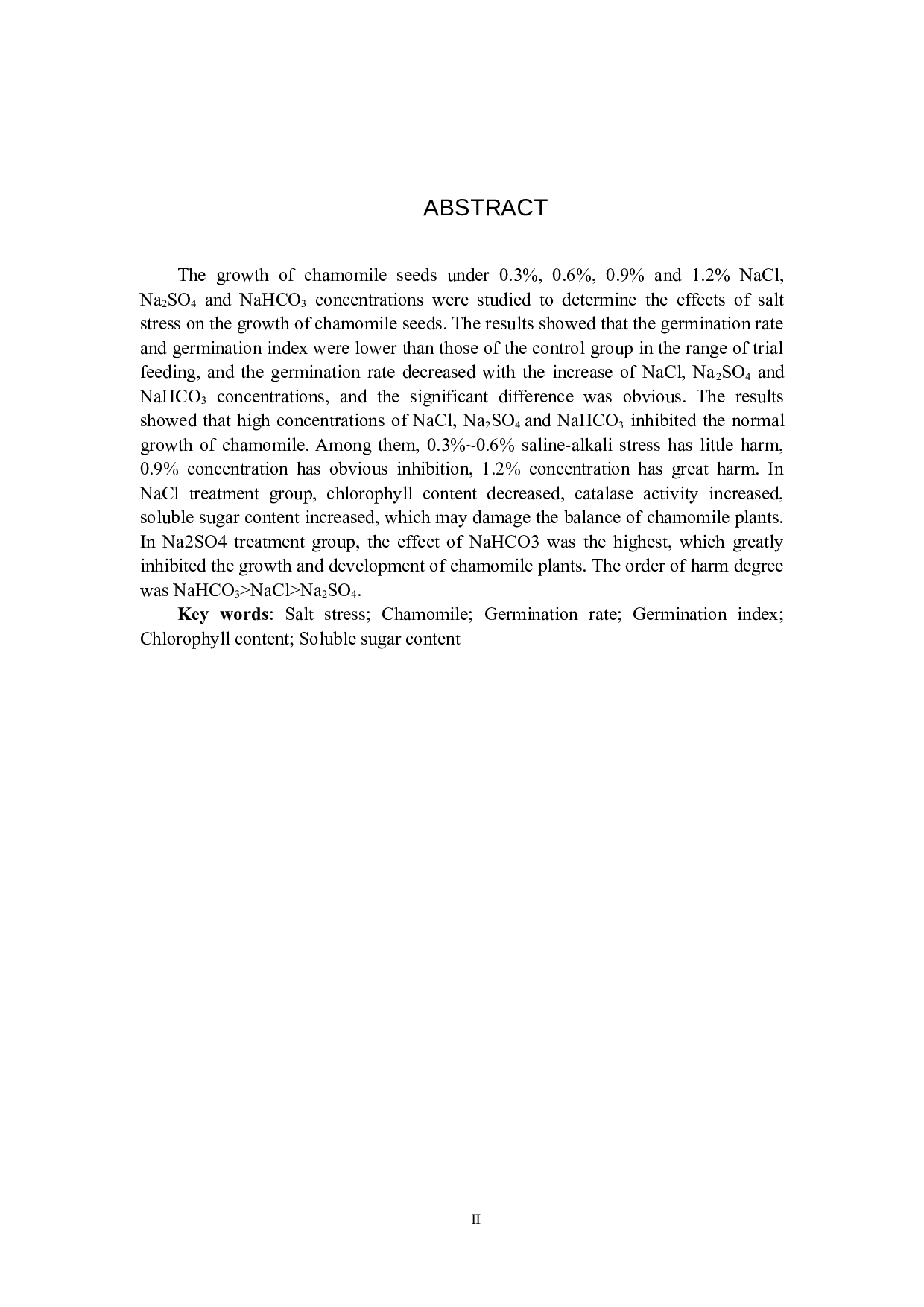 不同盐胁迫对洋甘菊种子萌发及幼苗生长的影响-9813字.docx 第2页