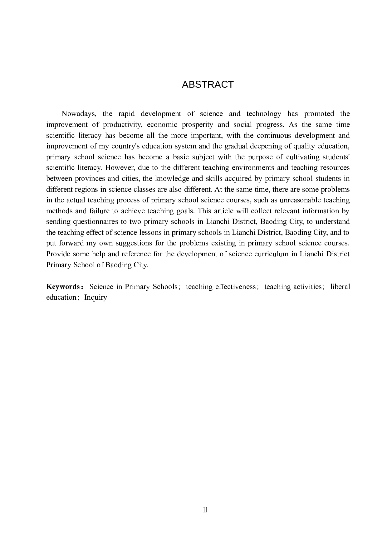 保定市莲池区小学科学课教学效果调查-13657字.docx 第2页