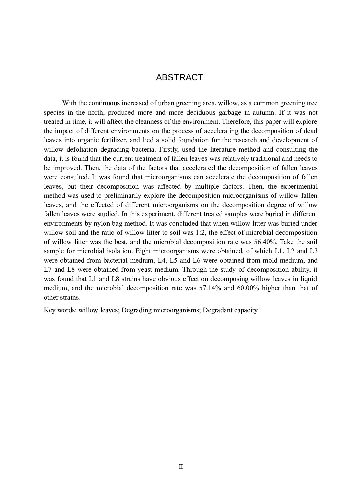 柳树落叶分解微生物的分离及初步探究-8698字.doc 第2页