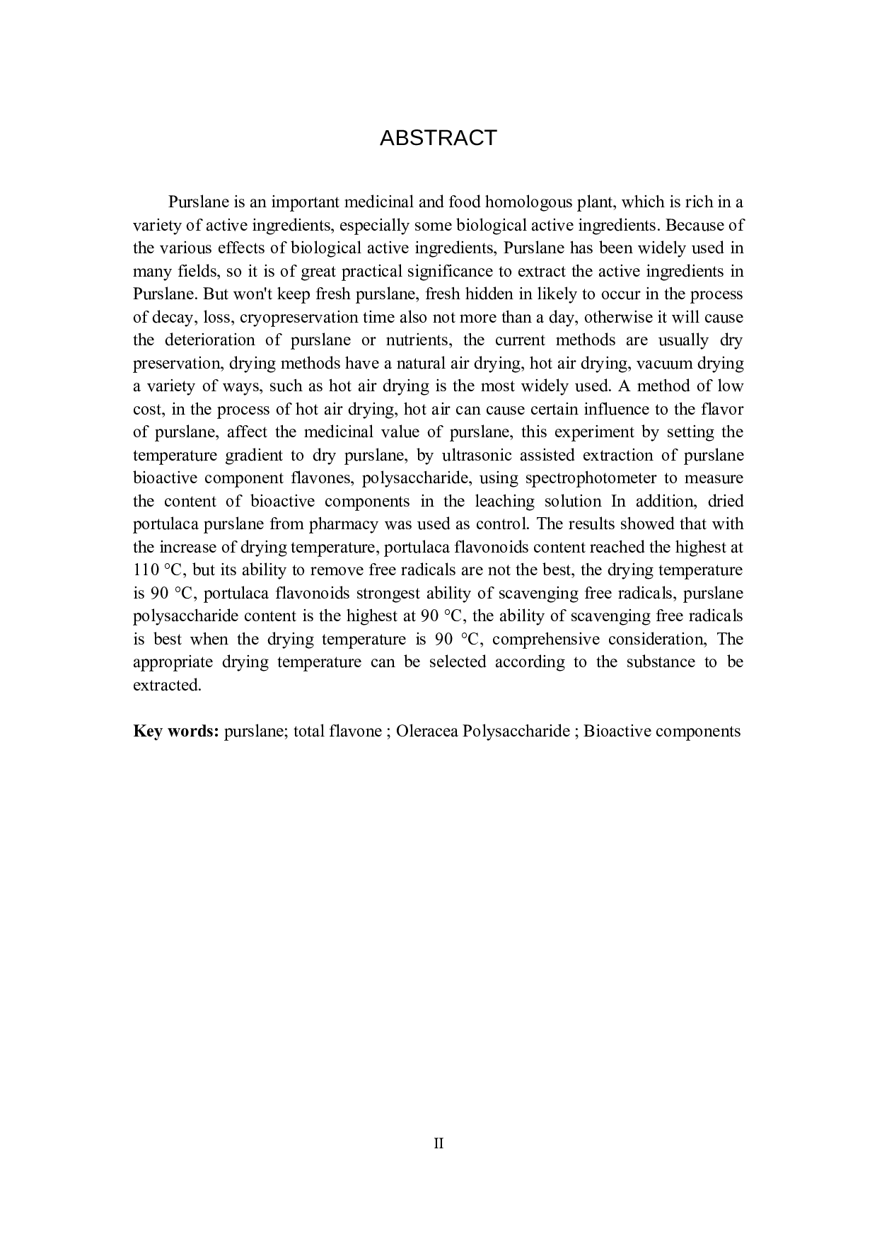 干燥温度对马齿苋中生物活性成分含量的影响-9225字.docx 第2页