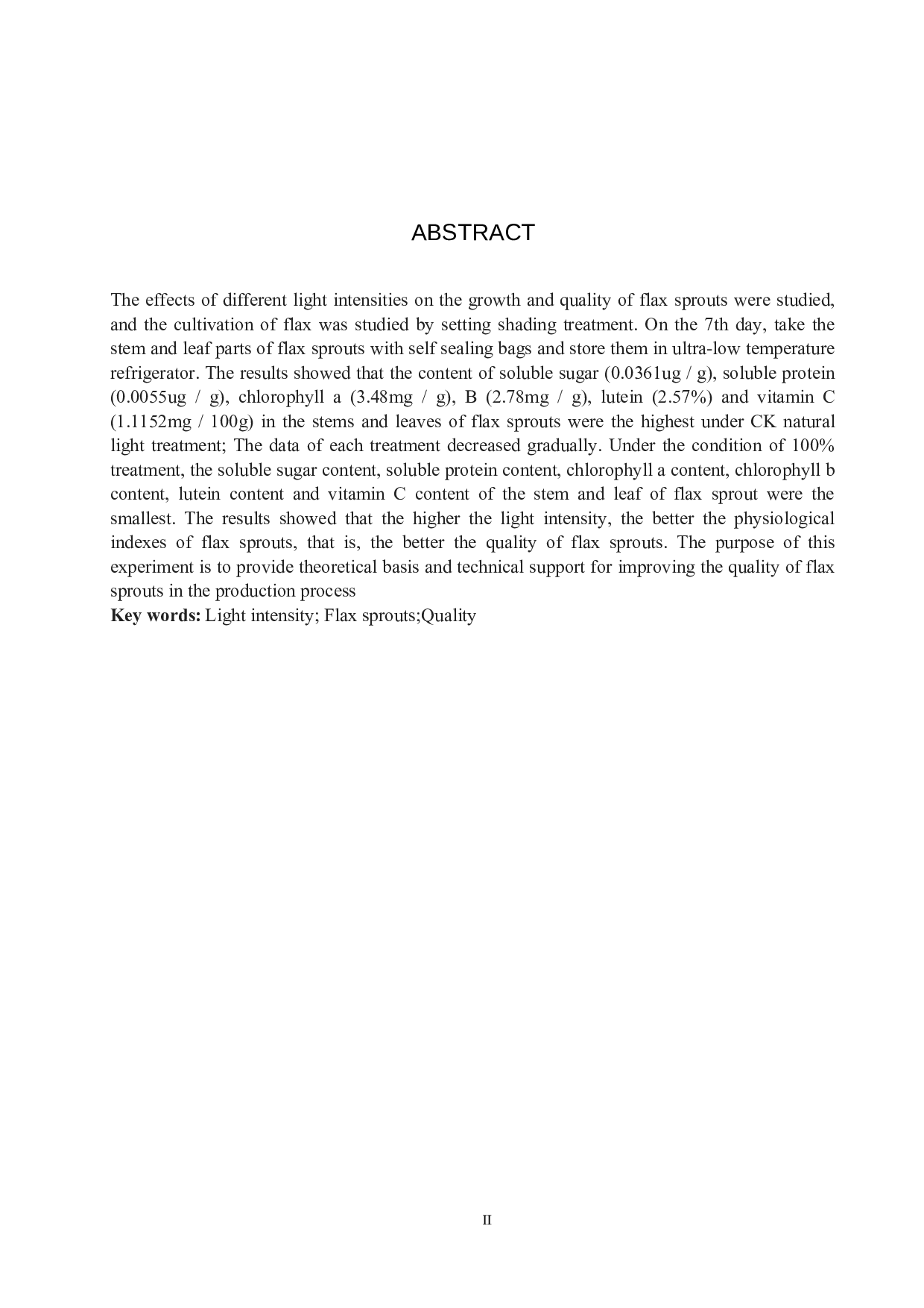 光照强度对胡麻芽苗菜品质的影响-8782字.doc 第3页