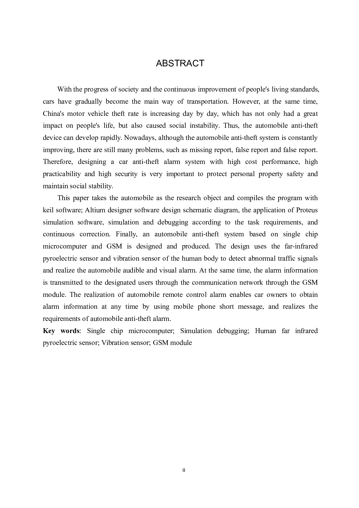 基于单片机和GSM的汽车防盗系统设计-12134字.pdf 第2页