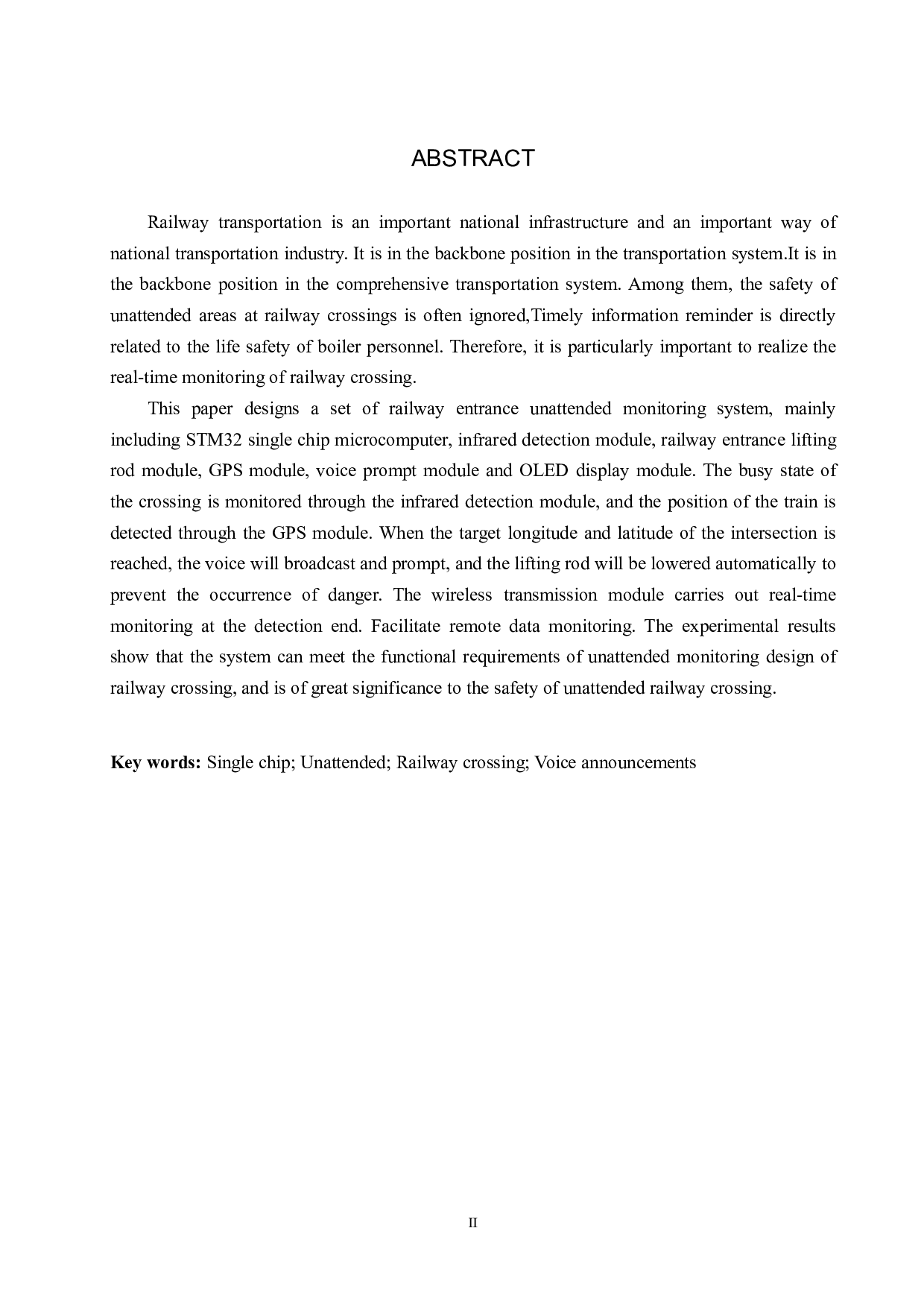 铁路道口无人值守监控系统设计-15005字.pdf 第2页