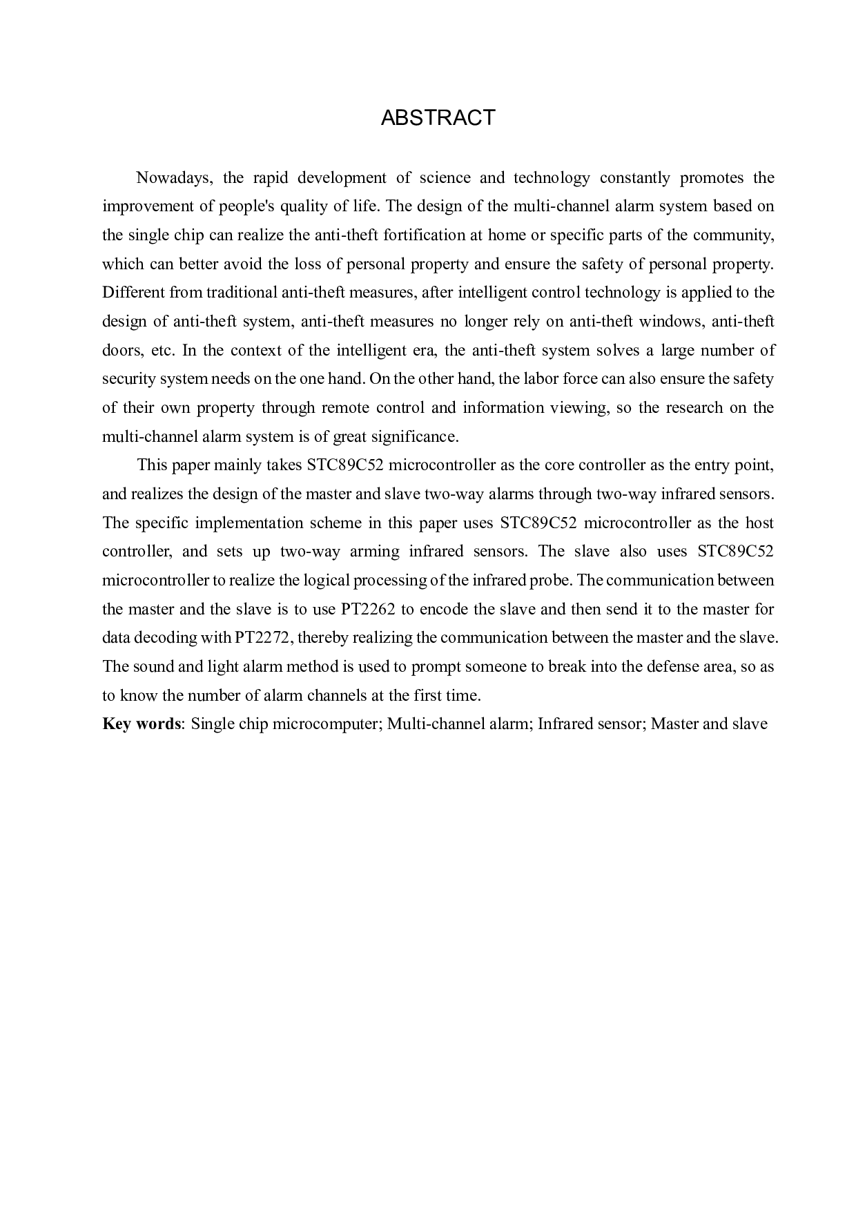 基于51单片机的多路无线防盗报警器设计-13761字.pdf 第2页