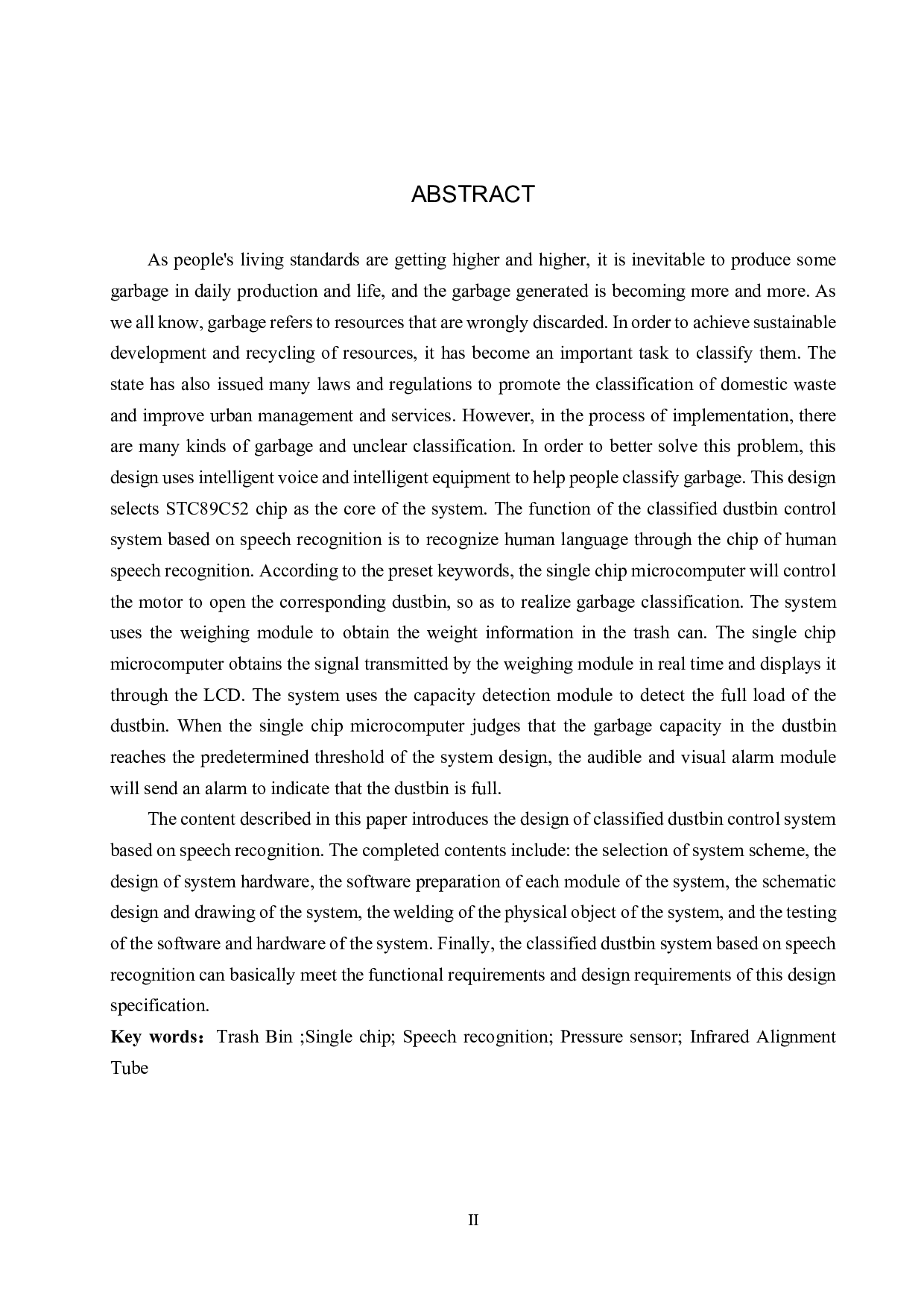 基于语音识别的分类垃圾箱控制系统设计-14320字.pdf 第2页