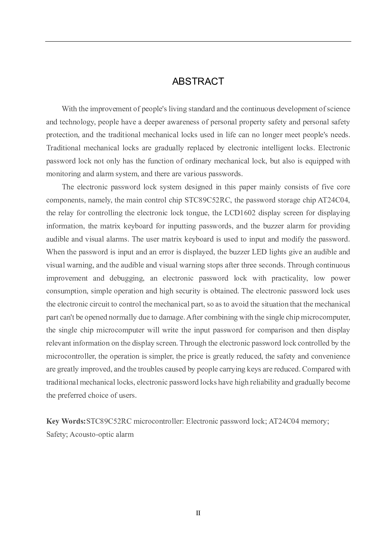 基于51单片机的电子密码锁设计-15255字.pdf 第2页