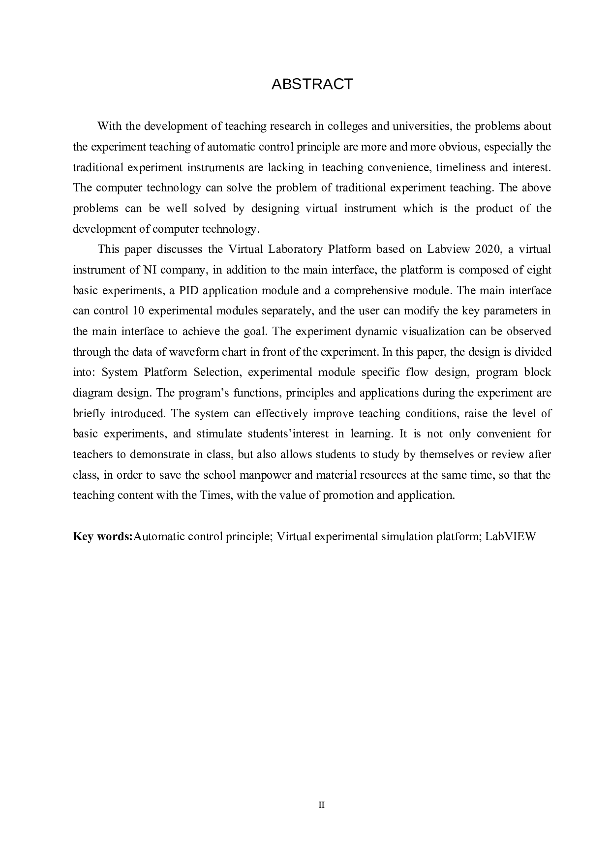 基于虚拟仪器的自动控制原理仿真实验系统设计-19405字.docx 第2页