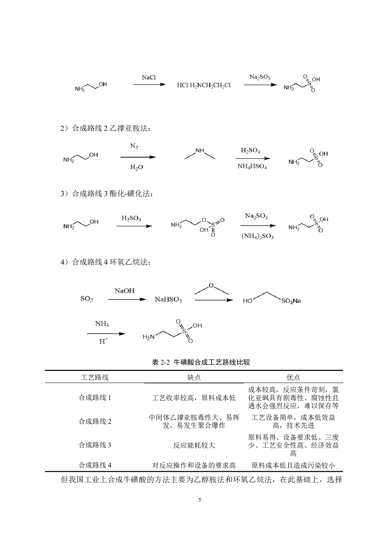 年产150吨牛磺酸原料药生产车间设计-17068字.docx 第9页