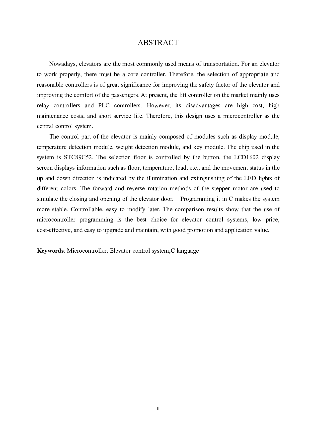 基于51单片机的电梯控制系统设计-14267字.pdf 第2页