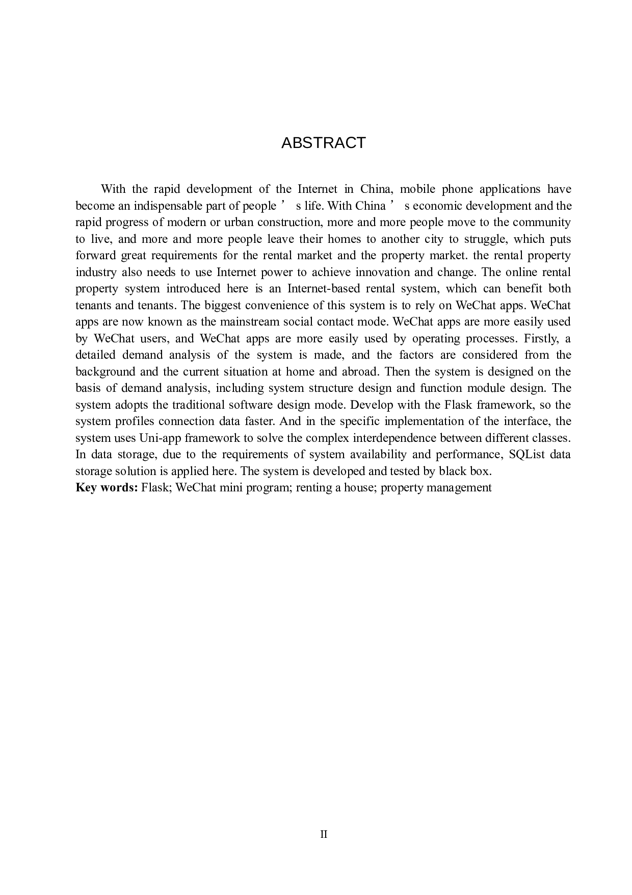 基于微信小程序的物业管理系统设计与实现B-16452字.doc 第3页
