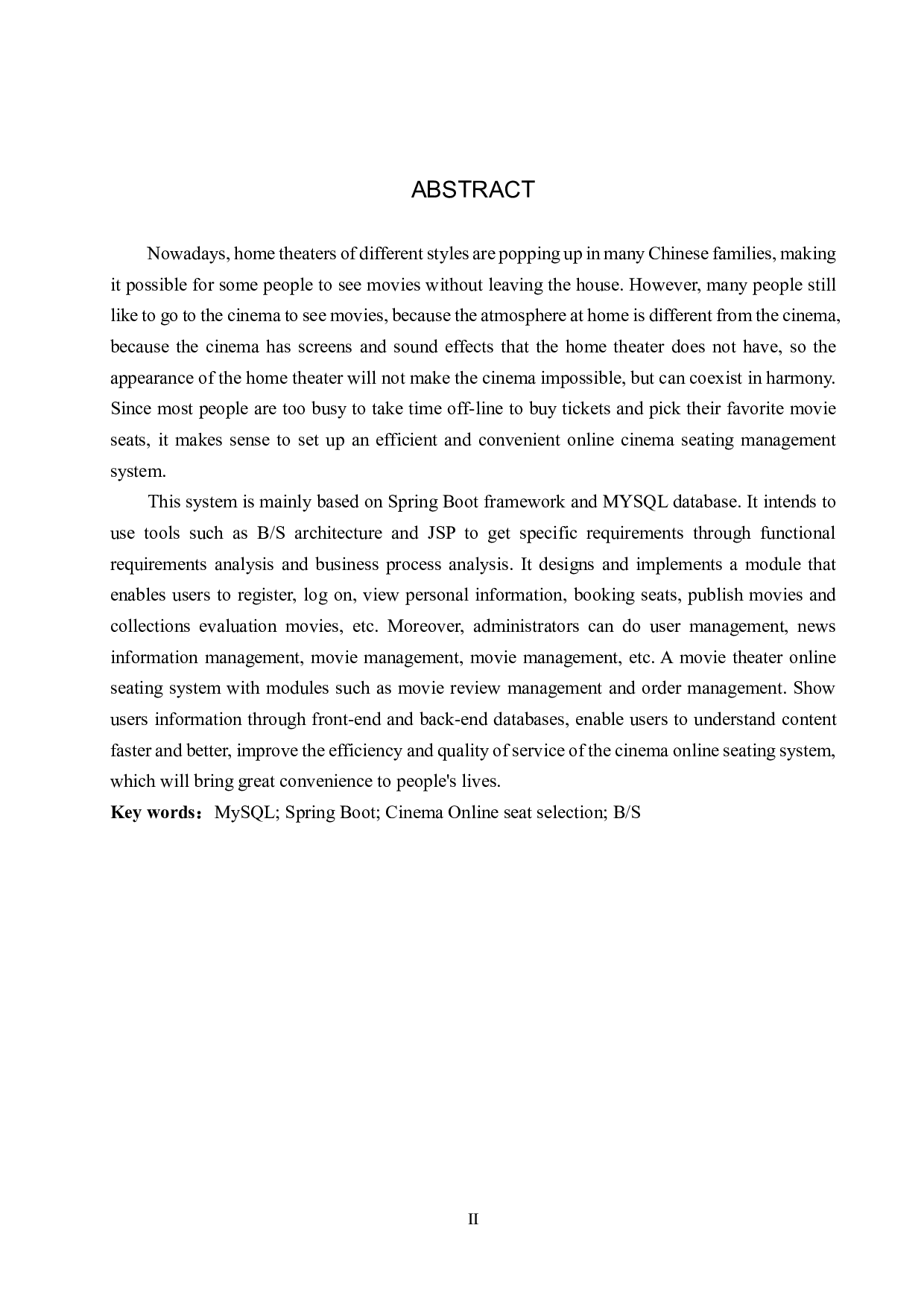 基于Spring Boot的电影院在线选座系统的设计与实现-11436字.pdf 第2页
