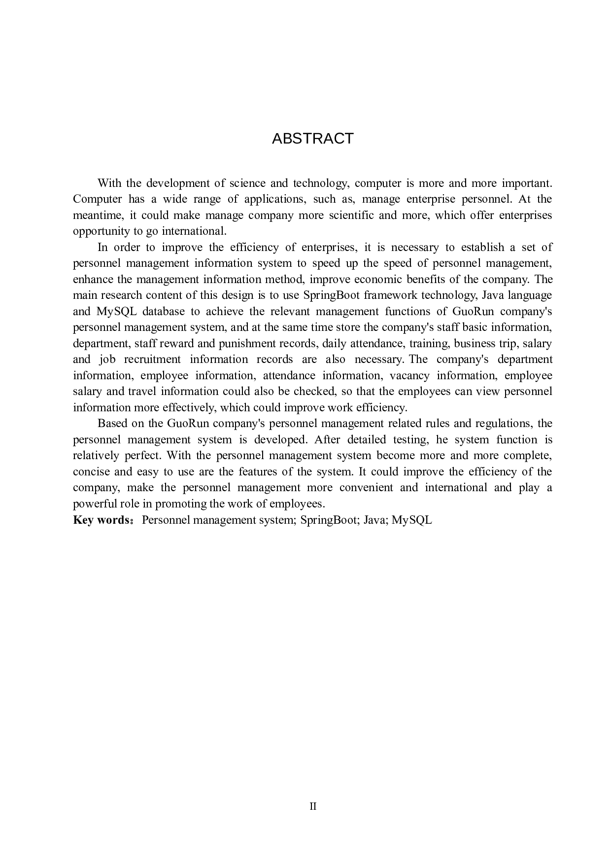 基于SpringBoot的国润公司人事管理系统的设计与实现-19984字.docx 第2页