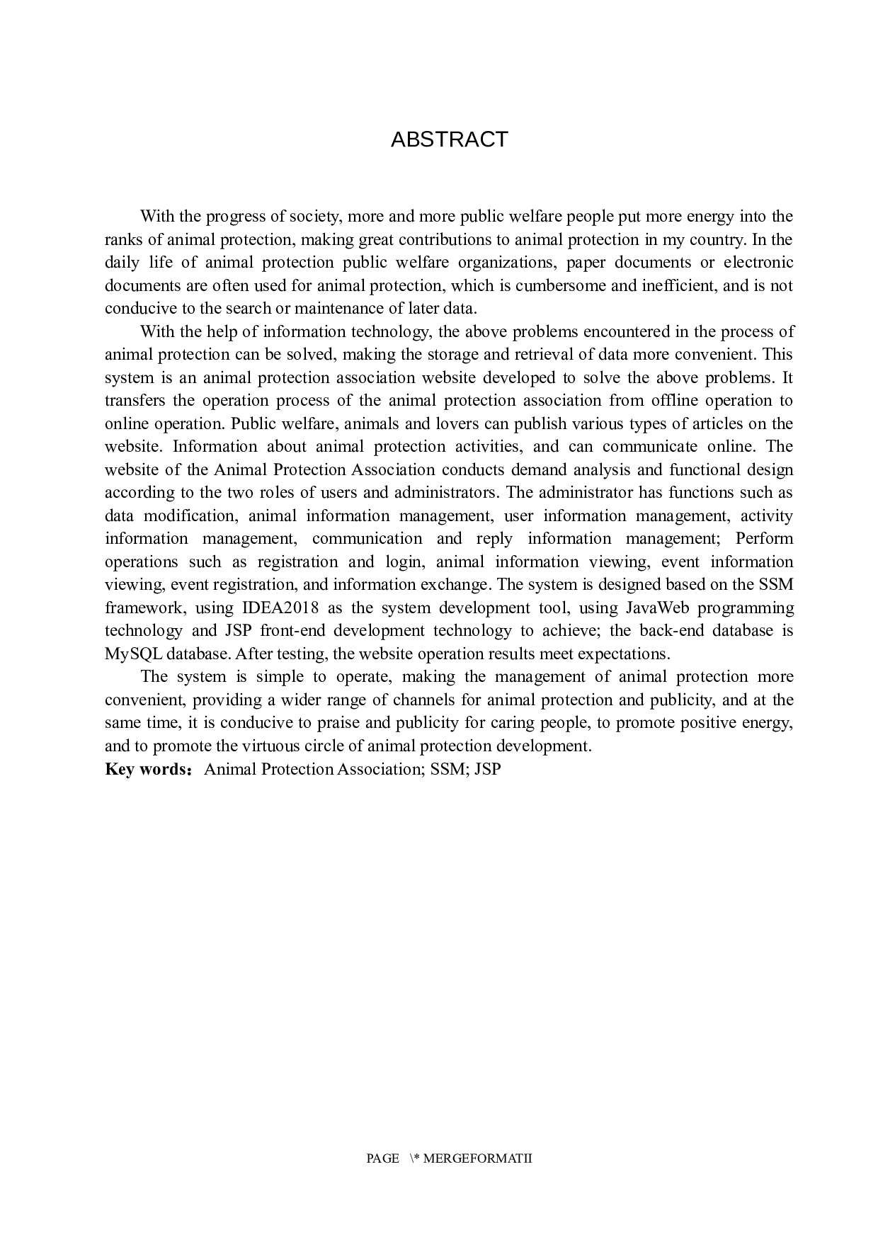 基于SSM的动物保护协会网站的设计与实现-16514字.docx 第2页