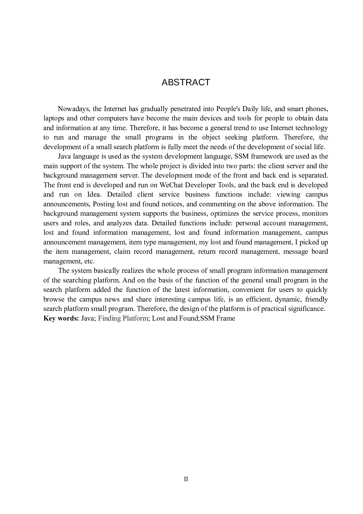 基于微信小程序的寻物平台的设计与实现-16156字.docx 第2页