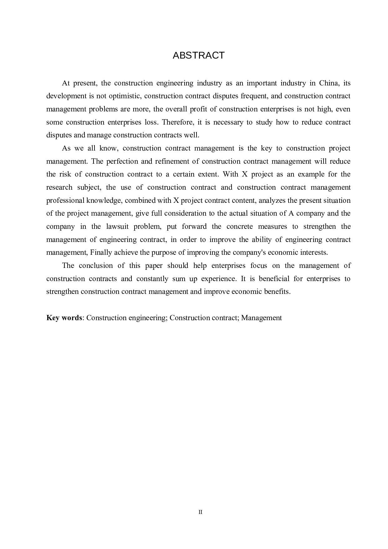 X项目施工合同管理研究-20401字.docx 第2页