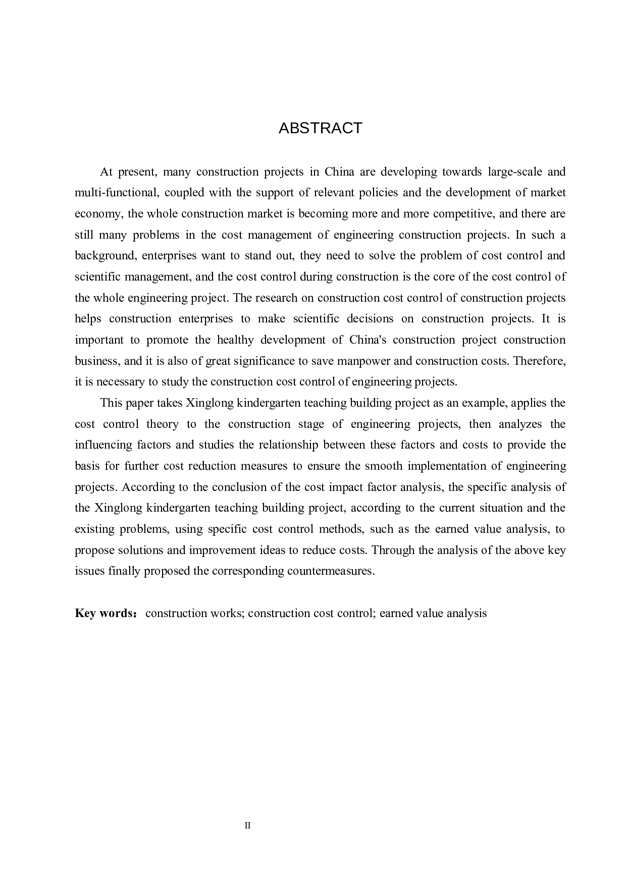 兴隆幼儿园教学楼项目施工成本控制研究-16603字.docx 第2页