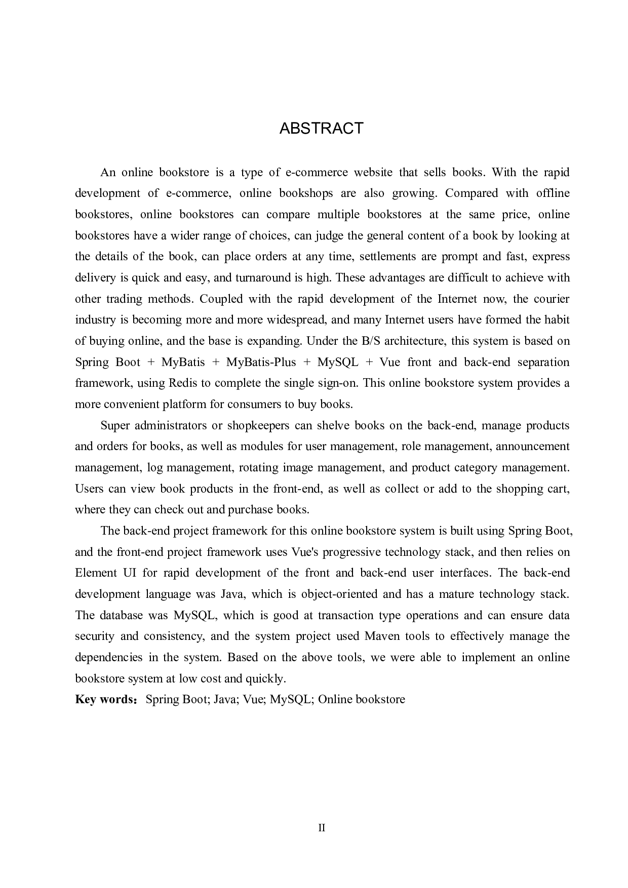 基于 Spring Boot 网上书店的设计与实现-29637字.pdf 第2页