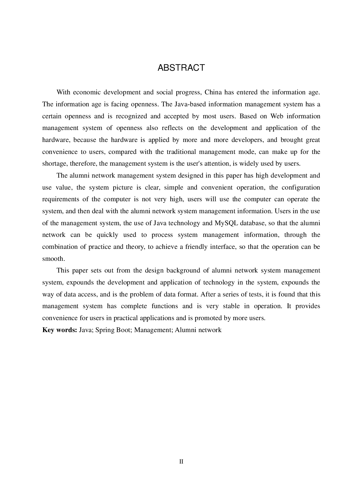 基于 Spring Boot 的校友网的设计与实现-13768字.pdf 第2页