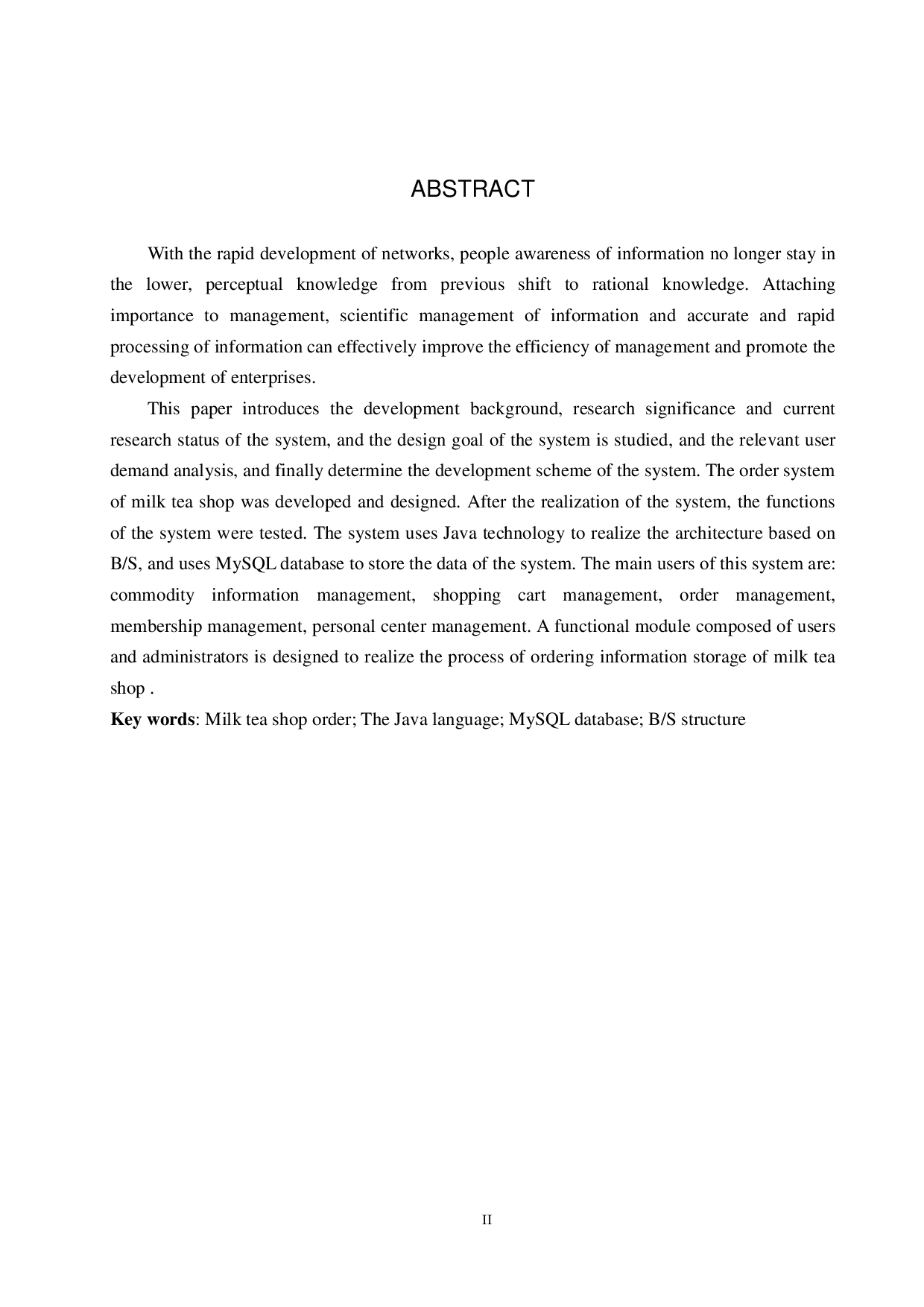 基于 Spring Boot 的奶茶店点单系统的设计与实现-11718字.pdf 第2页