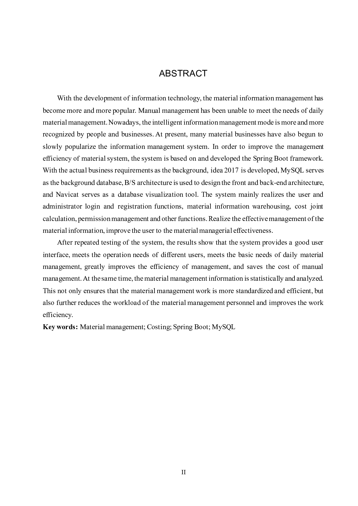 基于 Spring Boot 的盖亚家具物料管理系统的设计与实现-18355字.pdf 第2页