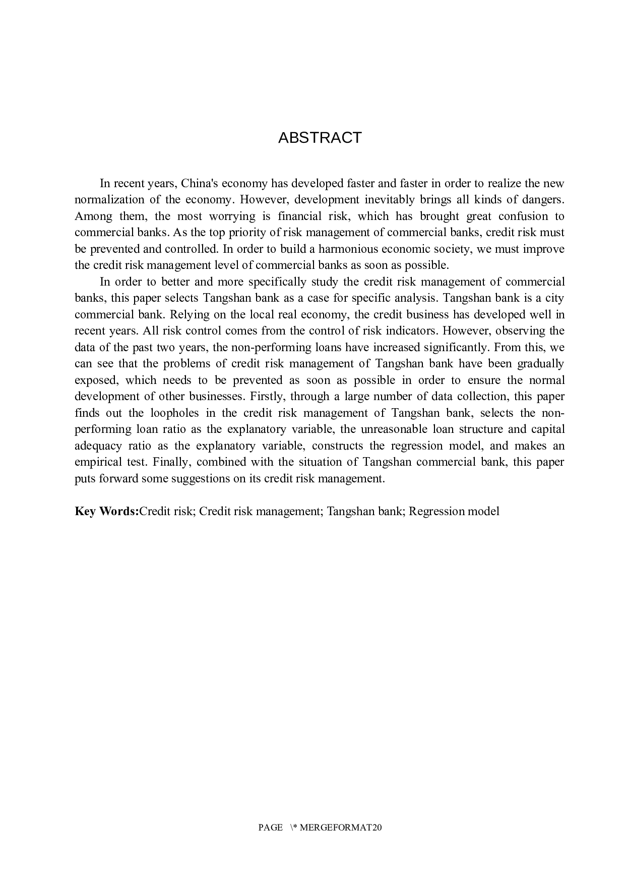 唐山银行信贷风险管理研究-14015字.docx 第3页