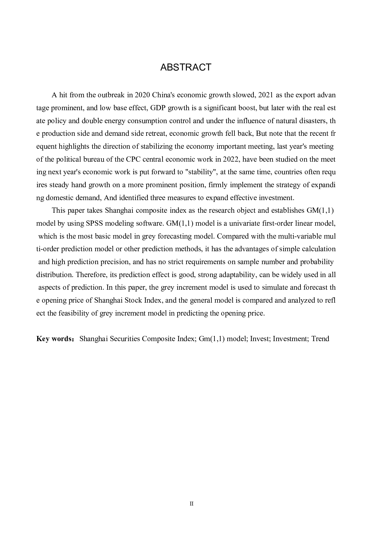 基于灰色预测模型的上证指数开盘价预测研究-16693字.pdf 第2页