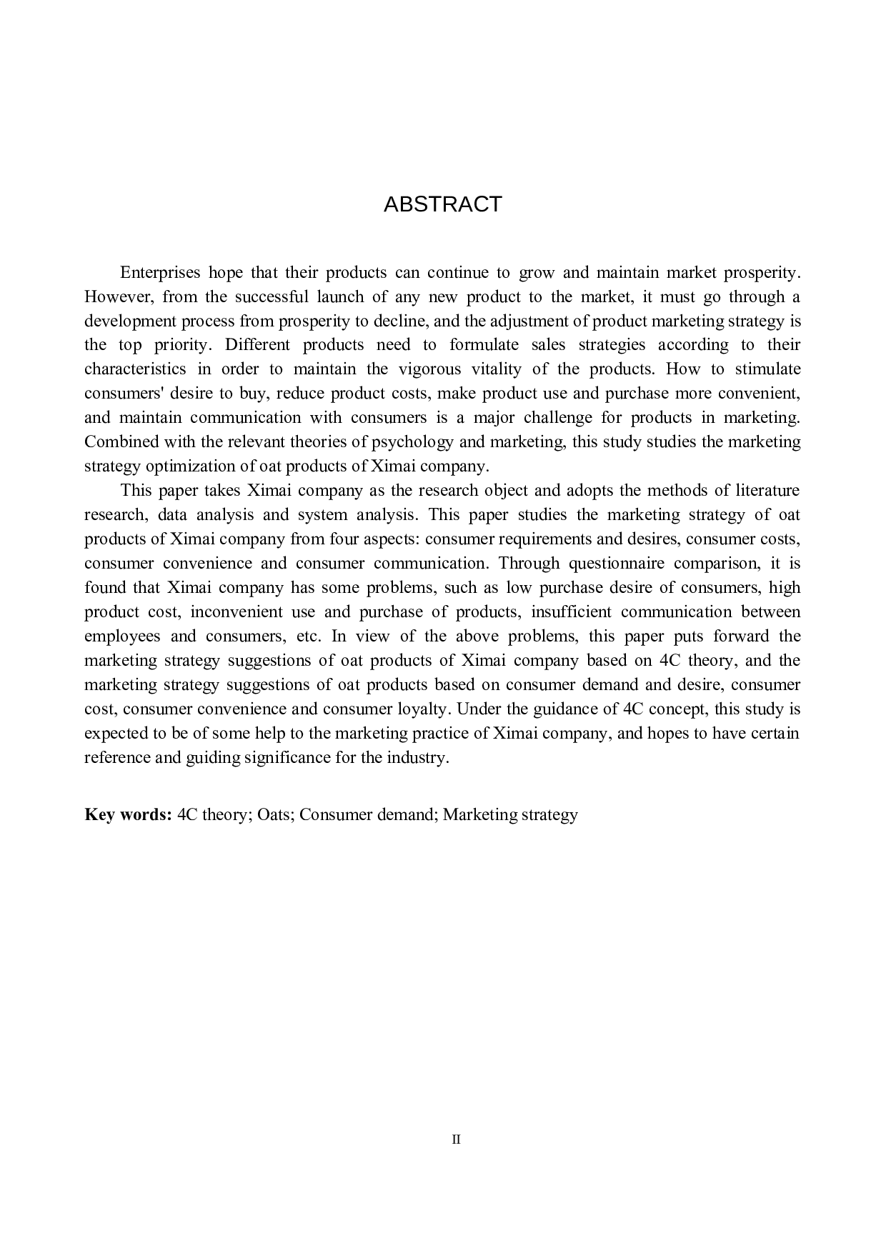 基于4C理论西麦公司燕麦产品营销策略研究-21364字.docx 第2页