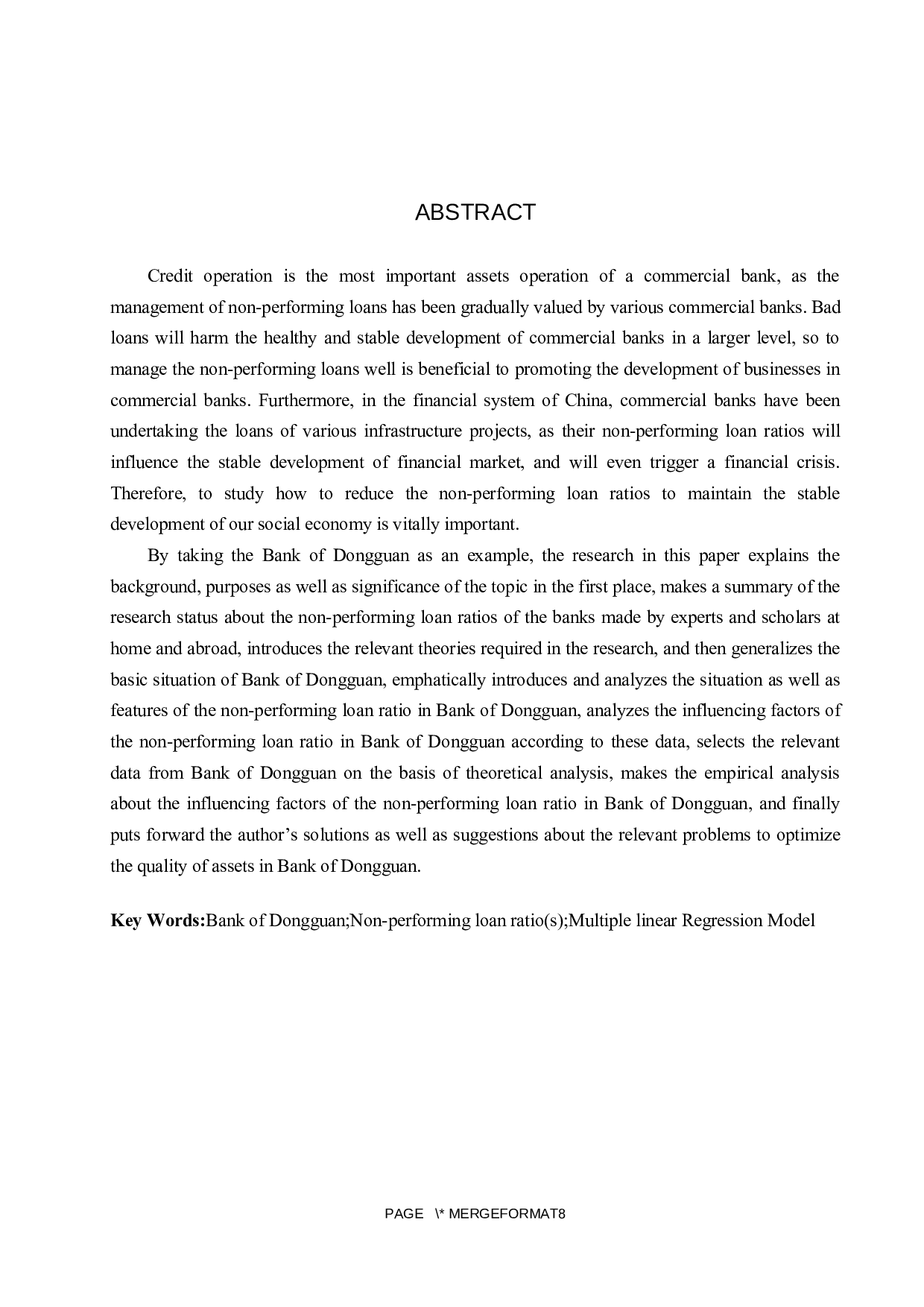 东莞银行不良贷款率影响因素研究-17936字.docx 第2页