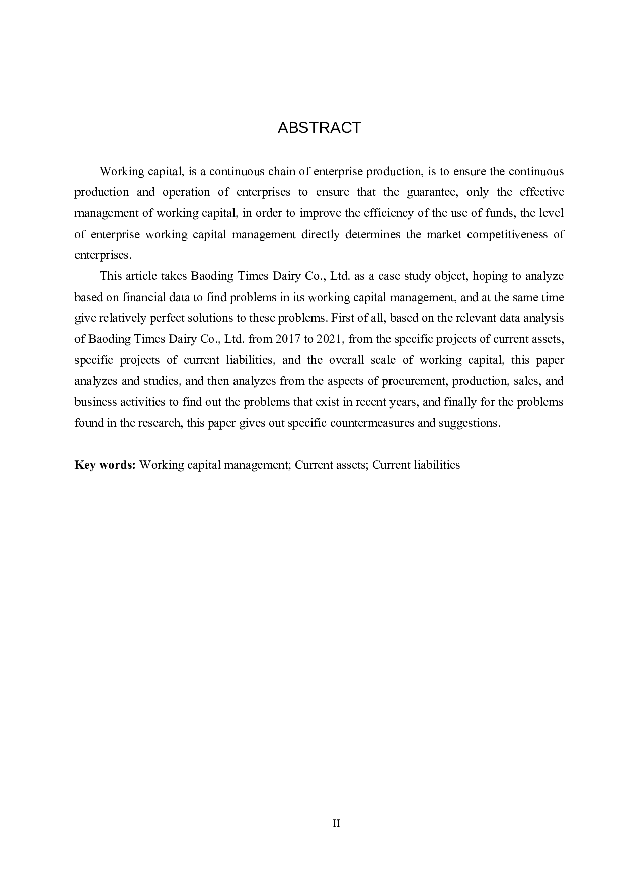 保定时代乳业有限公司营运资金管理问题及对策研究-19636字.docx 第2页
