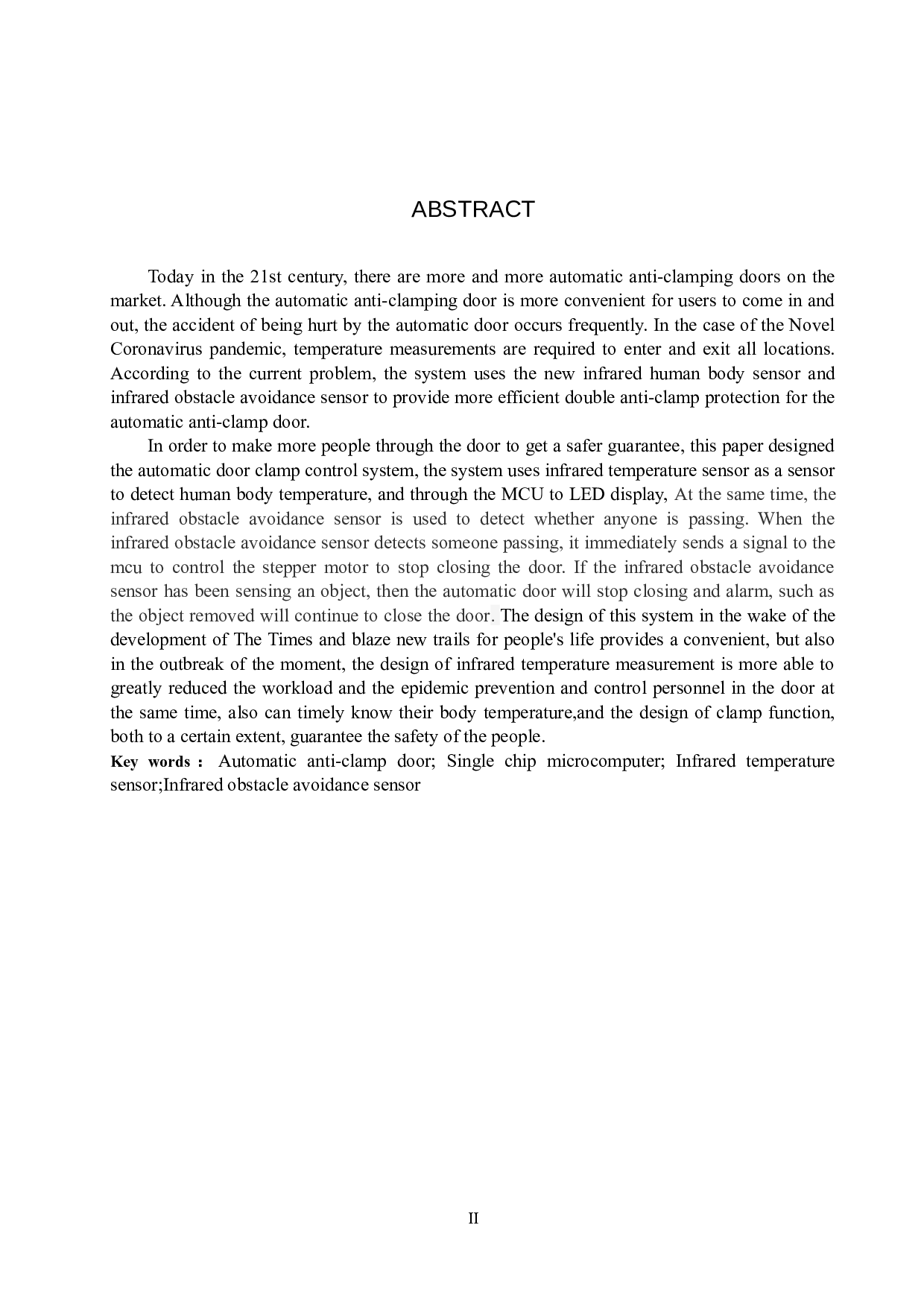 基于51单片机的自动门防夹系统的设计与实现-16598字.docx 第2页